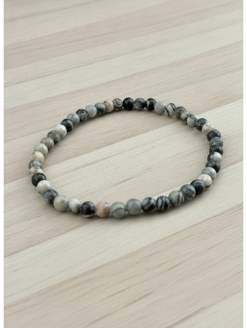 Healing Bracelet | Picasso Jasper | Beaded Gemstone 4mm
